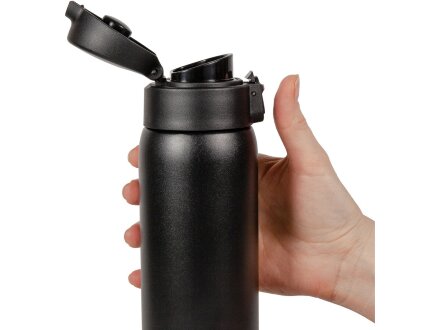 Термокружка Relaxika 701 (0,48 литра), черная (без лого)