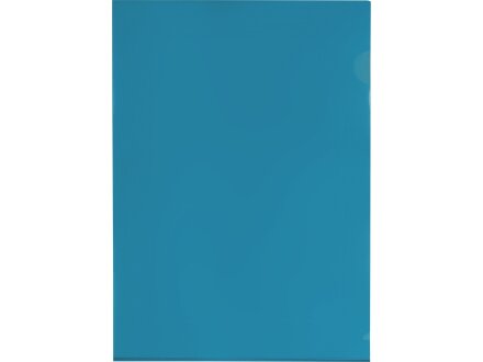 Папка-уголок прозрачный формата А4 0,18 мм, синий глянцевый Папка-уголок прозрачный формата А4 0,18 мм, синий глянцевый