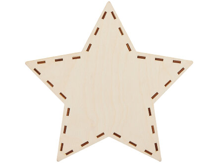 Шкатулка из фанеры в виде звезды Asteris, сине-серебристый