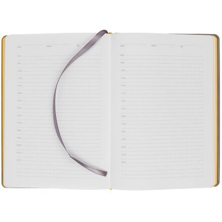 Ежедневник Spain Shall на заказ, недатированный, серый с желтым