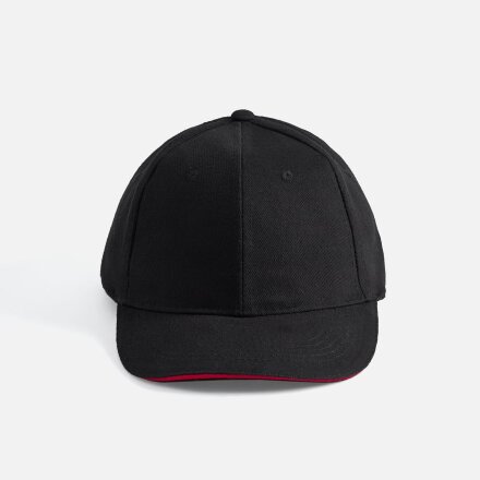 Бейсболка Buffalo, черная с красным Бейсболка Buffalo, черная с красным