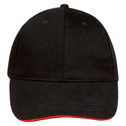 Бейсболка Buffalo, черная с красным Бейсболка Buffalo, черная с красным