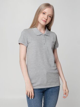 Рубашка поло женская Virma Lady, серый меланж Рубашка поло женская Virma Lady, серый меланж