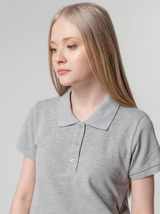 Рубашка поло женская Virma Lady, серый меланж Рубашка поло женская Virma Lady, серый меланж