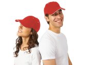 Бейсболка New Castle 6-ти панельная, красный/натуральный Бейсболка New Castle 6-ти панельная, красный/натуральный