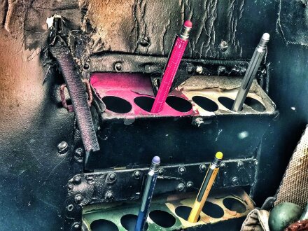 Ручка шариковая Construction, мультиинструмент, красная Ручка шариковая Construction, мультиинструмент, красная