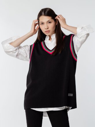 Жилет оверсайз унисекс Cornell в сумке, черный Жилет оверсайз унисекс Cornell в сумке, черный