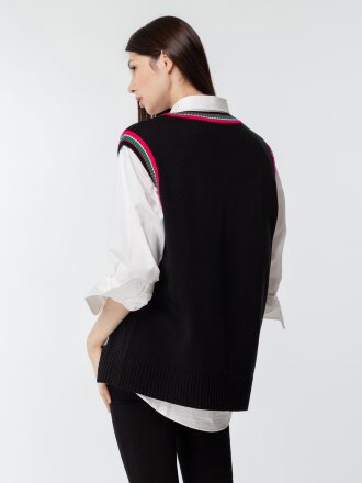 Жилет оверсайз унисекс Cornell в сумке, черный Жилет оверсайз унисекс Cornell в сумке, черный