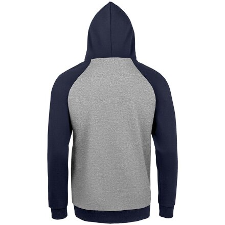 Толстовка унисекс Seattle, серый меланж с темно-синим