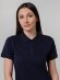 Рубашка поло женская Virma Stretch Lady, темно-синяя с нанесением логотипа