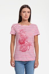 Футболка женская Grand Granat New, белая с красным Футболка женская Grand Granat New, белая с красным