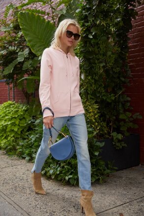 Толстовка на молнии с капюшоном женская BNC Inspire (Organic), красная