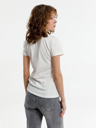 Футболка женская T-bolka Lady, белая (теплый оттенок) Футболка женская T-bolka Lady, белая (теплый оттенок)