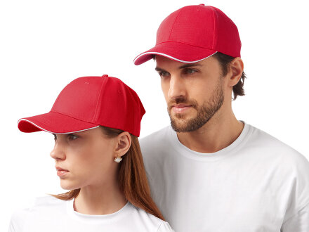 Бейсболка Cancun, красный/белый