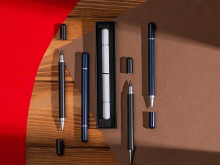 Металлическая ручка и вечный карандаш Van Gogh, белый (Р)