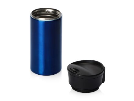 Вакуумная термокружка с кнопкой Upgrade, Waterline, тубус, темно-синий Вакуумная термокружка с кнопкой Upgrade, Waterline, тубус, темно-синий