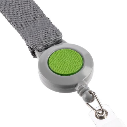 Чехол для карточки с лентой и ретрактором Devon, зеленый Чехол для карточки с лентой и ретрактором Devon, зеленый