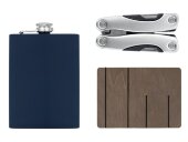 Набор с мультитулом и фляжкой Путешественник 2.0., темно-синий Набор с мультитулом и фляжкой Путешественник 2.0., темно-синий