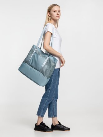 Шопер с термоотделением Verkko, серо-голубой Шопер с термоотделением Verkko, серо-голубой