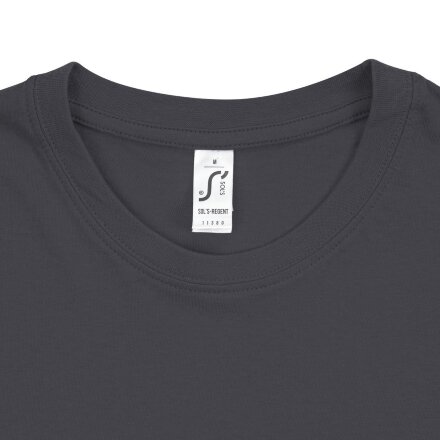 Футболка унисекс Regent 150, темно-серая (графит) Футболка унисекс Regent 150, темно-серая (графит)