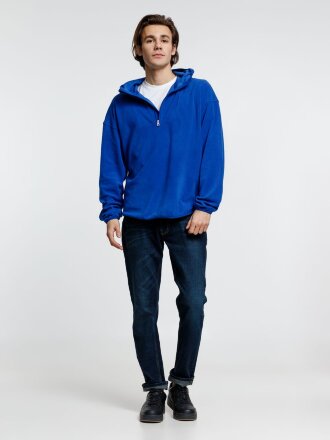 Анорак флисовый унисекс Fliska, ярко-синий Анорак флисовый унисекс Fliska, ярко-синий