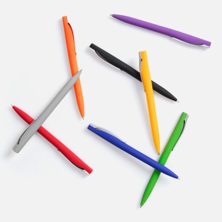 Ручка шариковая Pin Soft Touch, оранжевая Ручка шариковая Pin Soft Touch, оранжевая