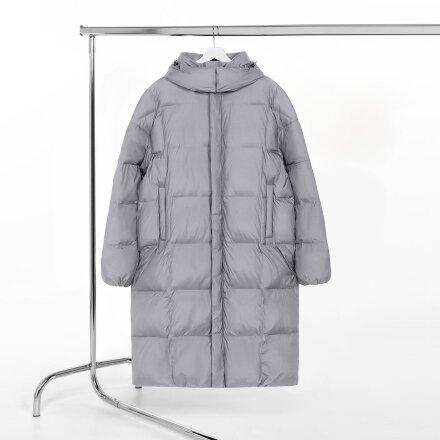 Пуховик унисекс Kapsula, серый Пуховик унисекс Kapsula, серый