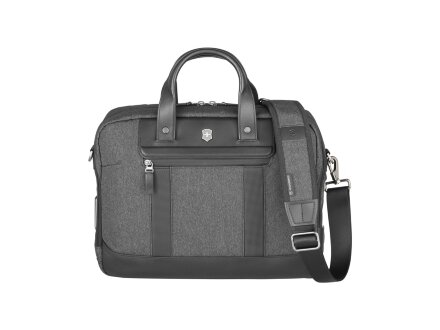 Портфель VICTORINOX Architecture Urban2 15 Briefcase 15'', серый, полиэстер/кожа, 42x13x31 см, 16 л