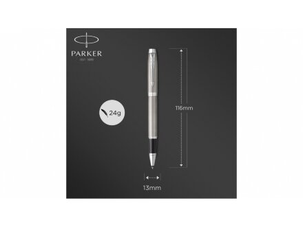 Ручка-роллер Parker IM Stainless Steel CT, стержень: F, цвет чернил: black, в подарочной упаковке Ручка-роллер Parker IM Stainless Steel CT, стержень: F, цвет чернил: black, в подарочной упаковке