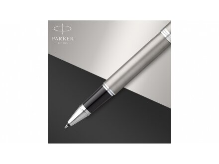 Ручка-роллер Parker IM Stainless Steel CT, стержень: F, цвет чернил: black, в подарочной упаковке Ручка-роллер Parker IM Stainless Steel CT, стержень: F, цвет чернил: black, в подарочной упаковке