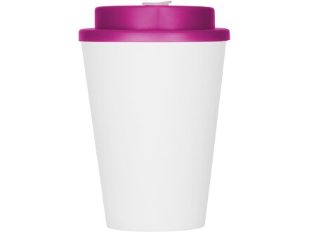 Пластиковый стакан Take away с двойными стенками и крышкой с силиконовым клапаном, 350 мл, белый/фуксия Пластиковый стакан Take away с двойными стенками и крышкой с силиконовым клапаном, 350 мл, белый/фуксия