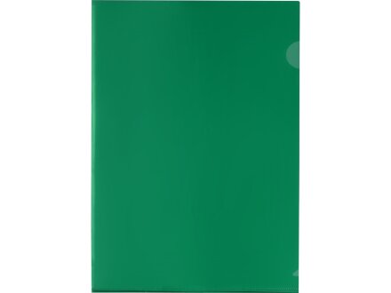 Папка-уголок прозрачный формата А4 0,18 мм, зеленый глянцевый Папка-уголок прозрачный формата А4 0,18 мм, зеленый глянцевый