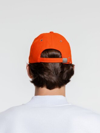 Бейсболка Classic, оранжевая с белым кантом Бейсболка Classic, оранжевая с белым кантом