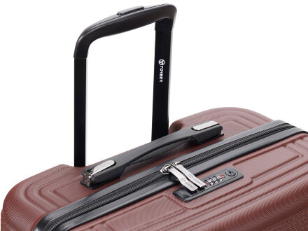 Чемодан TORBER Onego, бордовый, ABS-пластик, 79,5 х 51 х 29 см, 103 л