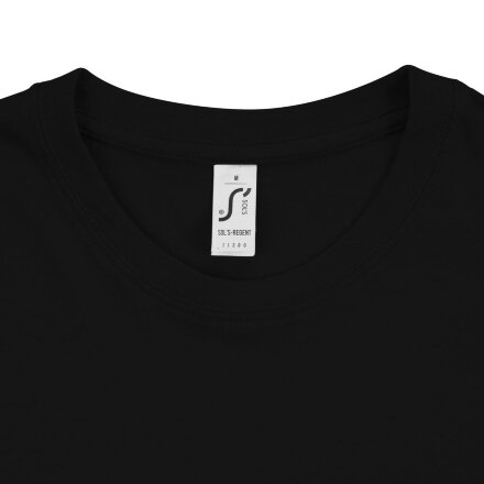 Футболка унисекс Regent 150, черная Футболка унисекс Regent 150, черная