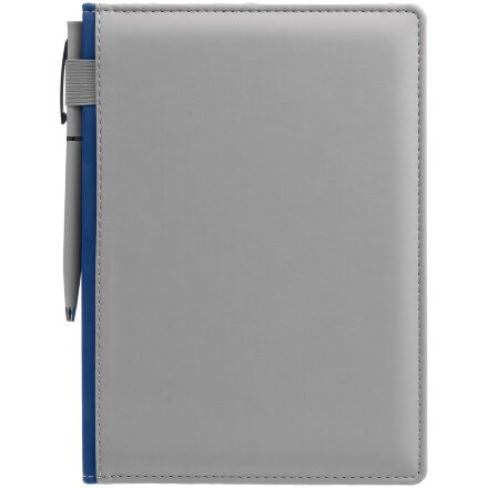 Ежедневник Spain Shall на заказ, недатированный, серый с синим Ежедневник Spain Shall на заказ, недатированный, серый с синим