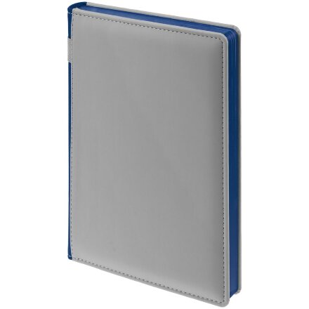 Ежедневник Spain Shall на заказ, недатированный, серый с синим Ежедневник Spain Shall на заказ, недатированный, серый с синим