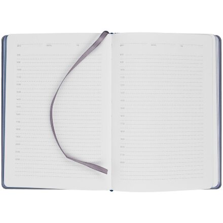 Ежедневник Spain Shall на заказ, недатированный, серый с синим Ежедневник Spain Shall на заказ, недатированный, серый с синим