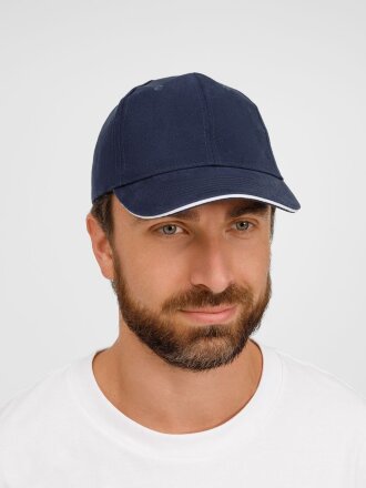 Бейсболка Buffalo, темно-синяя с белым Бейсболка Buffalo, темно-синяя с белым