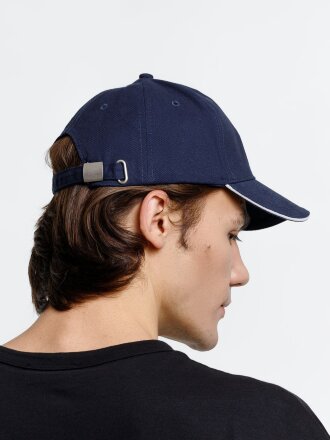 Бейсболка Buffalo, темно-синяя с белым Бейсболка Buffalo, темно-синяя с белым