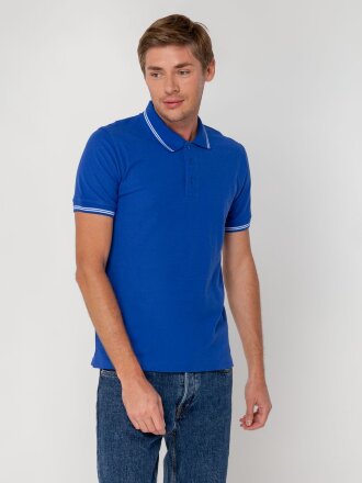 Рубашка поло Virma Stripes, ярко-синяя Рубашка поло Virma Stripes, ярко-синяя