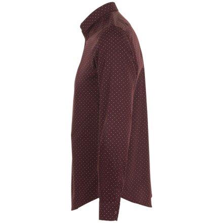 Рубашка мужская Becker Men, бордовая с белым Рубашка мужская Becker Men, бордовая с белым