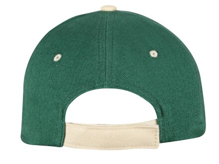 Бейсболка New Castle 6-ти панельная, зеленый/натуральный Бейсболка New Castle 6-ти панельная, зеленый/натуральный