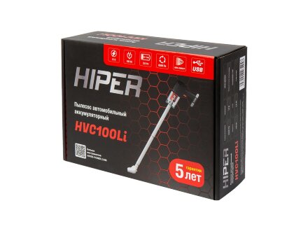 Пылесос автомобильный HIPER HVC100Li аккумуляторный Пылесос автомобильный HIPER HVC100Li аккумуляторный