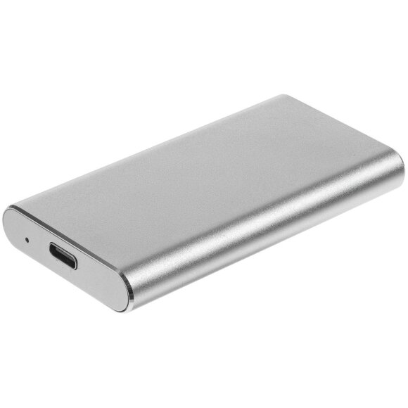 Портативный внешний диск SSD Uniscend Drop, 256 Гб, серебристый с нанесением логотипа