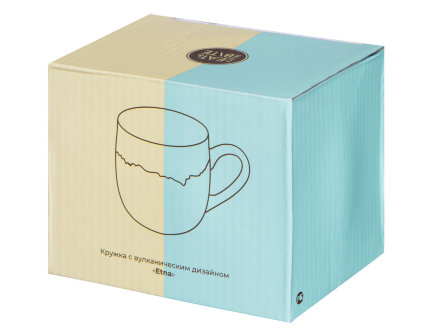 Кружка с вулканическим эффектом по краю Etna, 440 мл, бежевый Кружка с вулканическим эффектом по краю Etna, 440 мл, бежевый