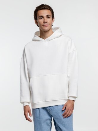 Худи оверсайз Kulonga Comfort Heavy, молочно-белое Худи оверсайз Kulonga Comfort Heavy, молочно-белое