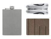 Набор с мультитулом и фляжкой Путешественник 2.0., серый Набор с мультитулом и фляжкой Путешественник 2.0., серый