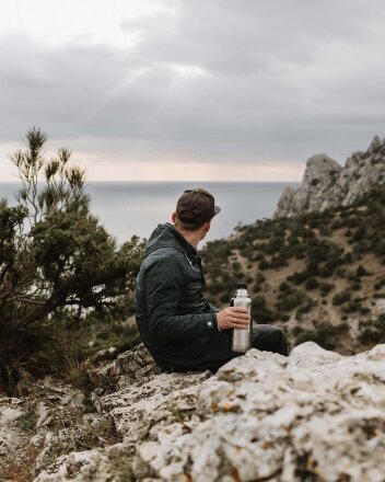 Термос Flask 1000, вакуумный, стальной матовый Термос Flask 1000, вакуумный, стальной матовый