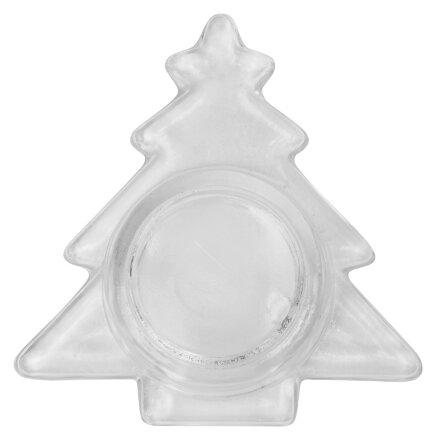 Подсвечник стеклянный со свечой, прозрачный Подсвечник стеклянный со свечой, прозрачный